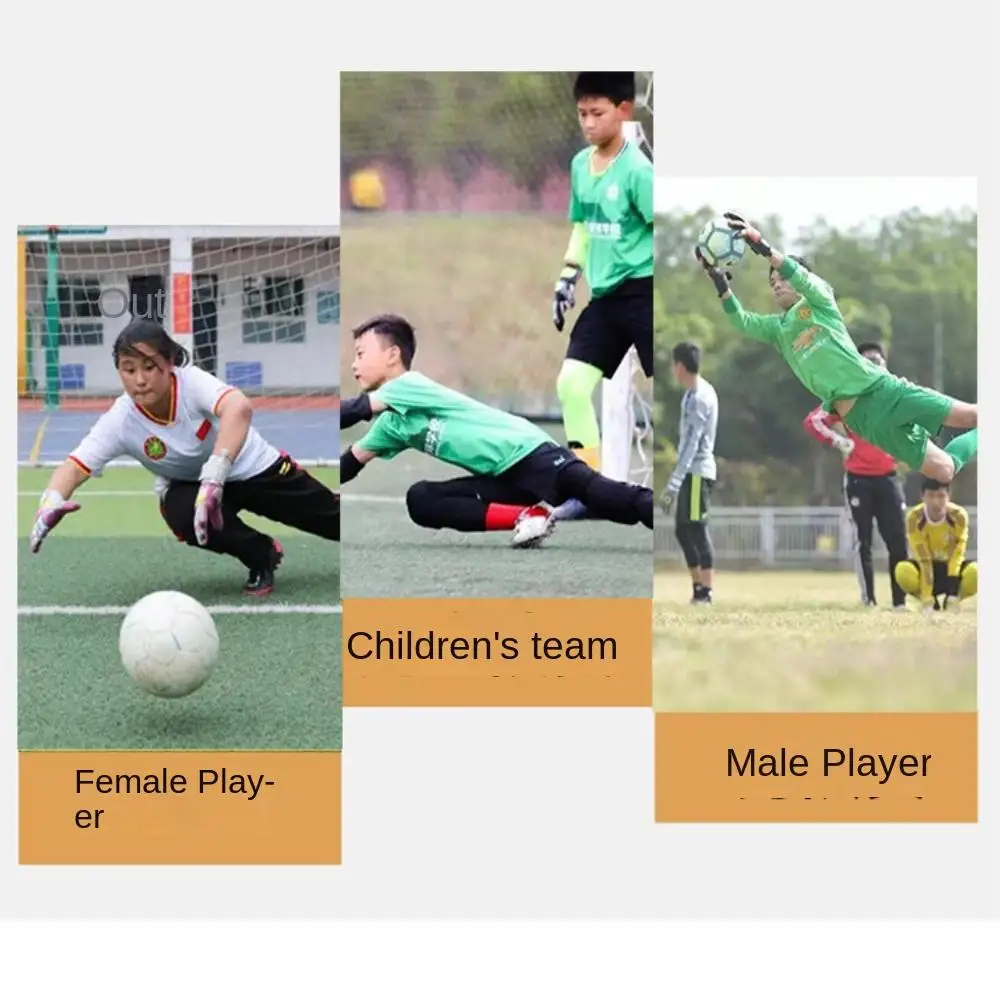 

1 Pair Size 5-10 Goalkeeper Gloves Anti Slip Latex Kids Football Goalie Gloves Adjustable Wear Resistant Game Goalkeeper Gloves