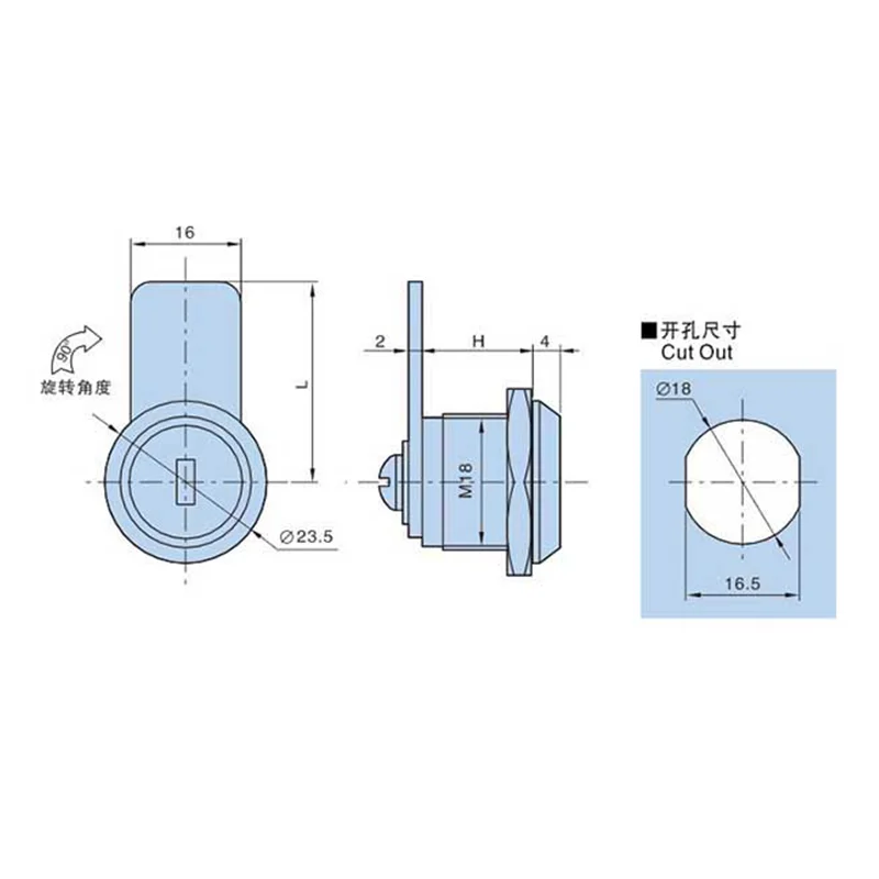 5pcs Zinc Alloy Cam Lock for File Cabinet