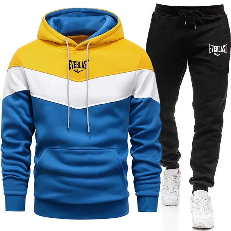 Conjuntos Masculinos: Moletom com Capuz e Calça de Moletom, Estilo Urbano Casual Esportivo, Manga Longa, Agasalho Masculino para Casa e Atividades ao Ar Livre, Confortável e Quente