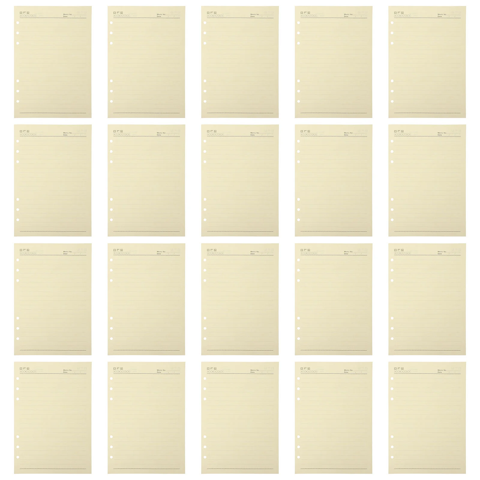 

60 Sheets Thicken Filler Paper The Notebook Business A5 Ring Binder Inserts Refill