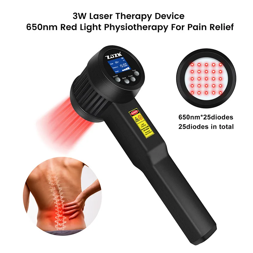 3W 650nm Wound Laser Treatment for Posterior Tibial Tendonitis Pain Relief Muscle Relax Anti-inflammation Sports Injury Healing