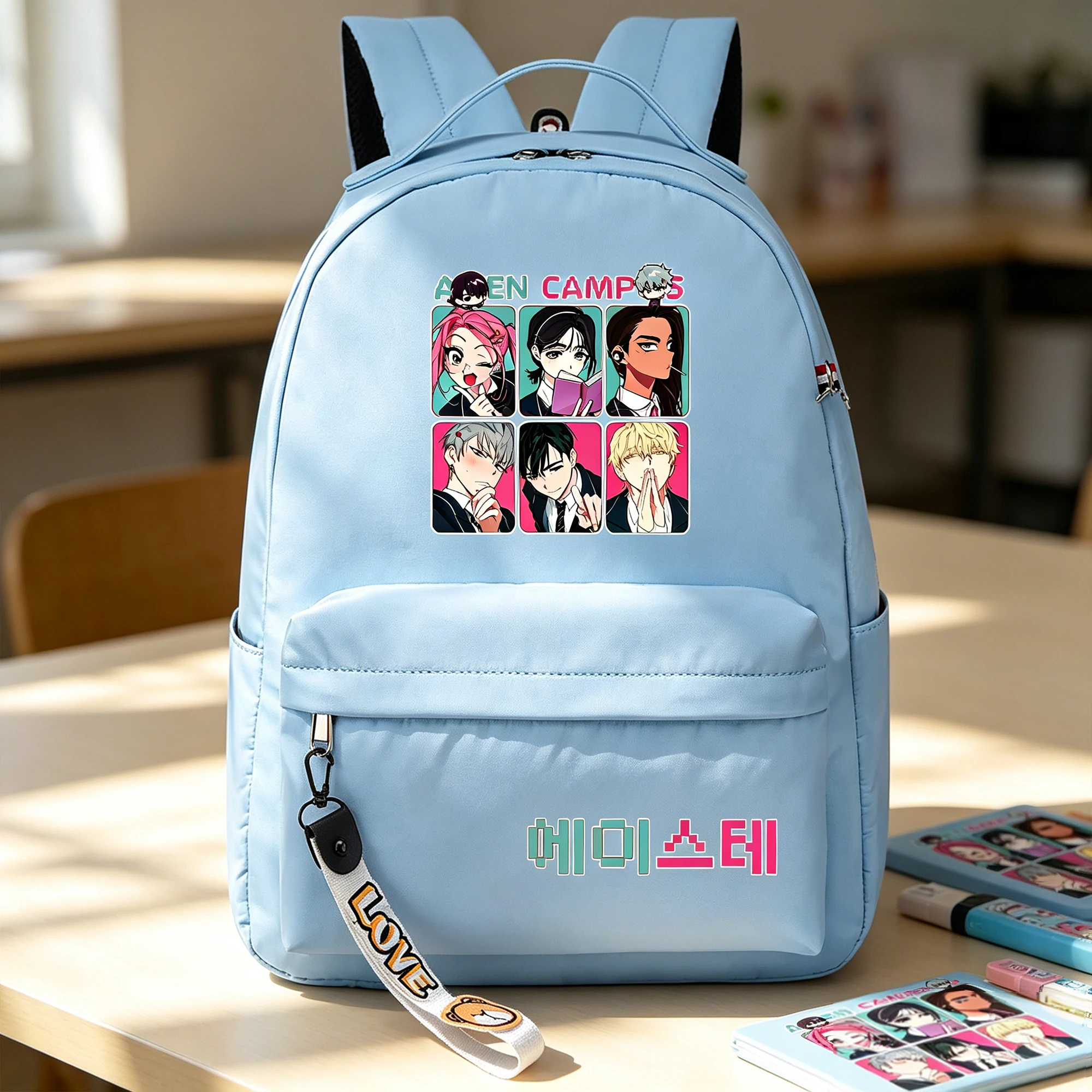 

Anime ALIEN STAGE Girls Backpacks Pink School Bag Women Cartoon Bookbag Small Laptop Bagpack Teenagers Students Casual Daypack