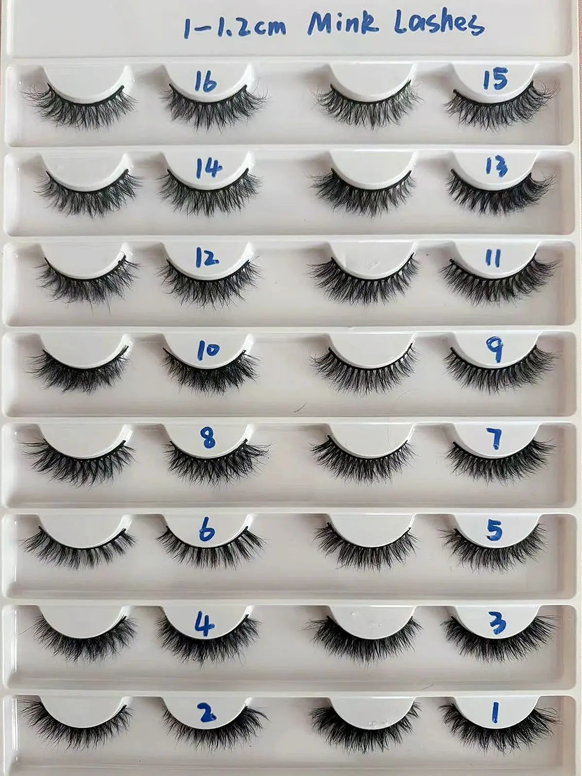 Faux-cils en vison 3D, naturels, longs, sans cruauté, faits à la main, bon marché, maquillage, courts et doux, 1-1.2cm
