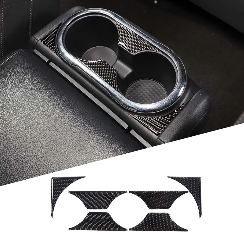 

For Nissan Titan 2016-2023 Soft Carbon Fiber Car Center Control Cup Holder Panel Sticker Trim Accessories