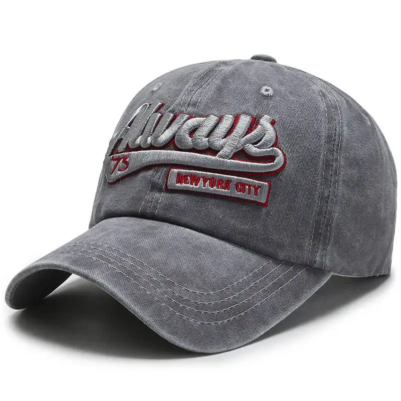 Men\'s ALWAYS Embroidered Baseball Hat Snapback Caps Hip-hop Hats Outdoor Adjustable Unisex Sunshade Cowboy Sunscreen Hat ﻿