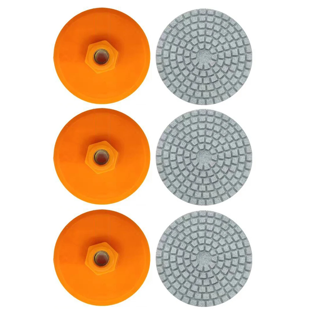 80mm 3 Inch Polishing Pad 150-1000 Grit Diamond Wet Dry Buff Disc M10 Abrasive Tool Polish Pad for Granite Stone Concrete Marble