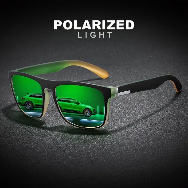 3Pcs Fantasie Gradienten Mutipcolor Quadrat Polarisierte Sonnenbrille AntiGlare UV400 Gläser Sommer Party Fahren Angeln Weihnachten Geschenk