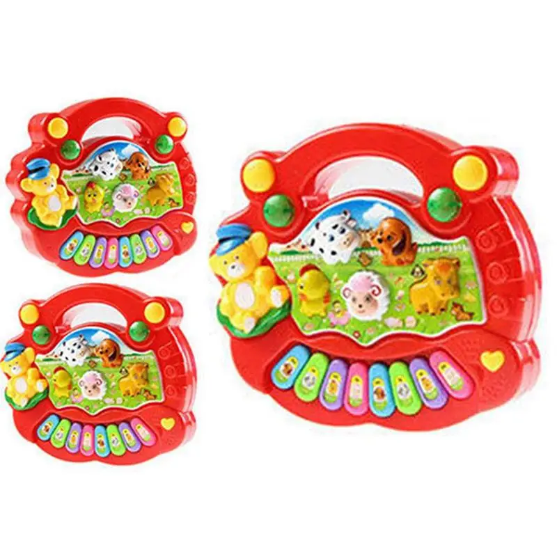 Early Education 1 Year Olds Baby Toy Animal Farm Piano Music Developmental Toys Baby Musical Instrument For Children & Kids Boys