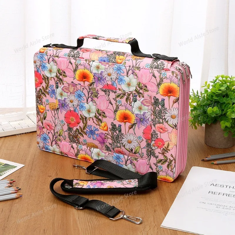 288-hole Patterned Large-capacity Pen, Three-layer Zipper Pen Case, Pencil Case and Pen Box Set