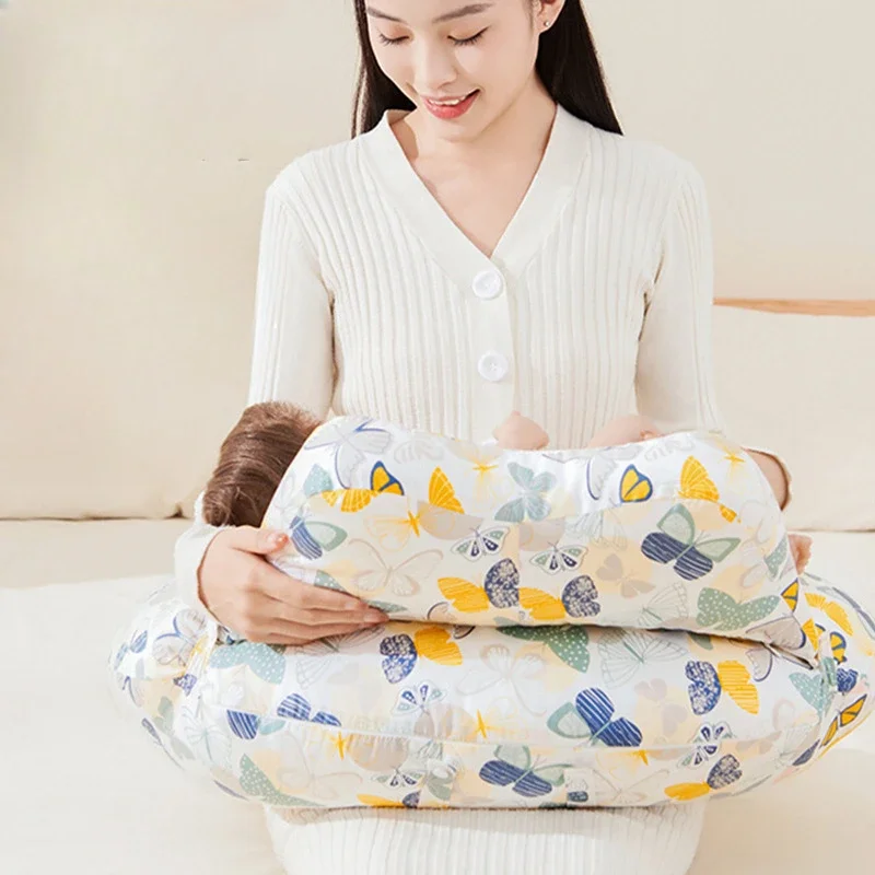 Almohada de lactancia suave para lactancia, soporte Lumbar de maternidad, almohadilla para dormir y lactancia de bebés, almohadilla de leche antisaliva para recién nacidos