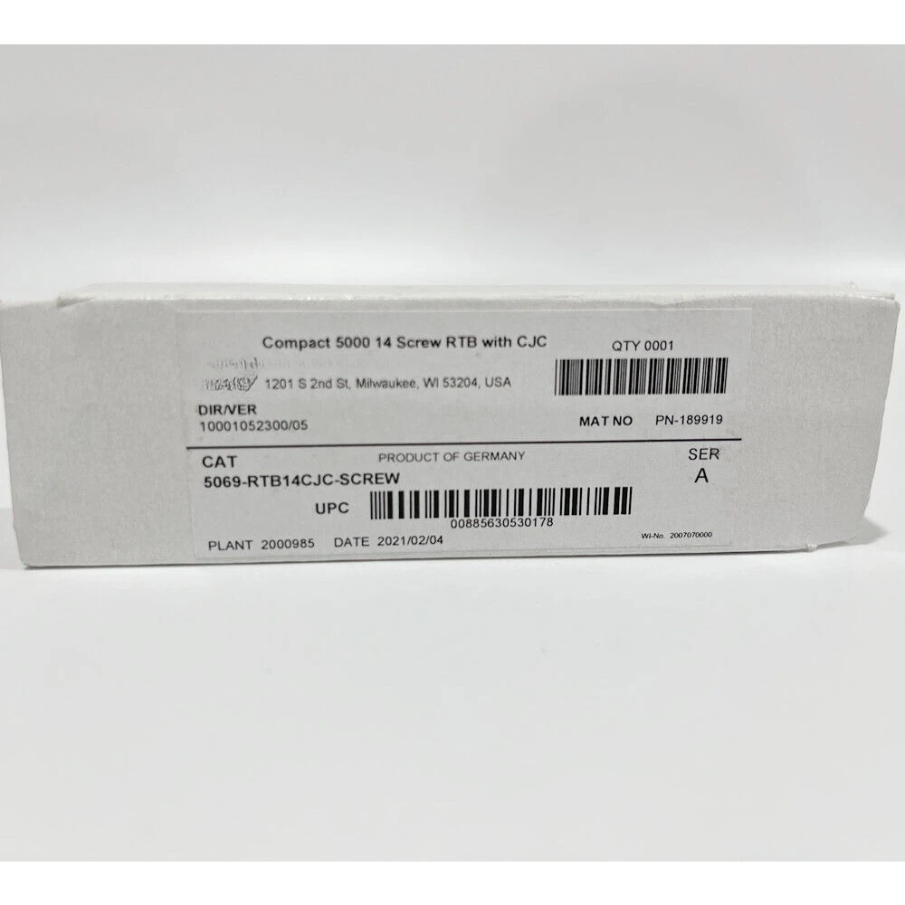 

New Original 5069-RTB14CJC-SCREW Compact 5000 14 Screw RTB with CJC