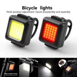 Bicycle Front Rear Light Mini LED Rechargeable COB Bike Headlight Taillight Waterproof Easy to Install Cycling Accessories