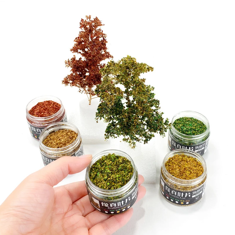 33ml/Bag Simulates Miniature Tree Plant Leaves Materials Model Diy Military Micro Diorama Scene Layout Kits