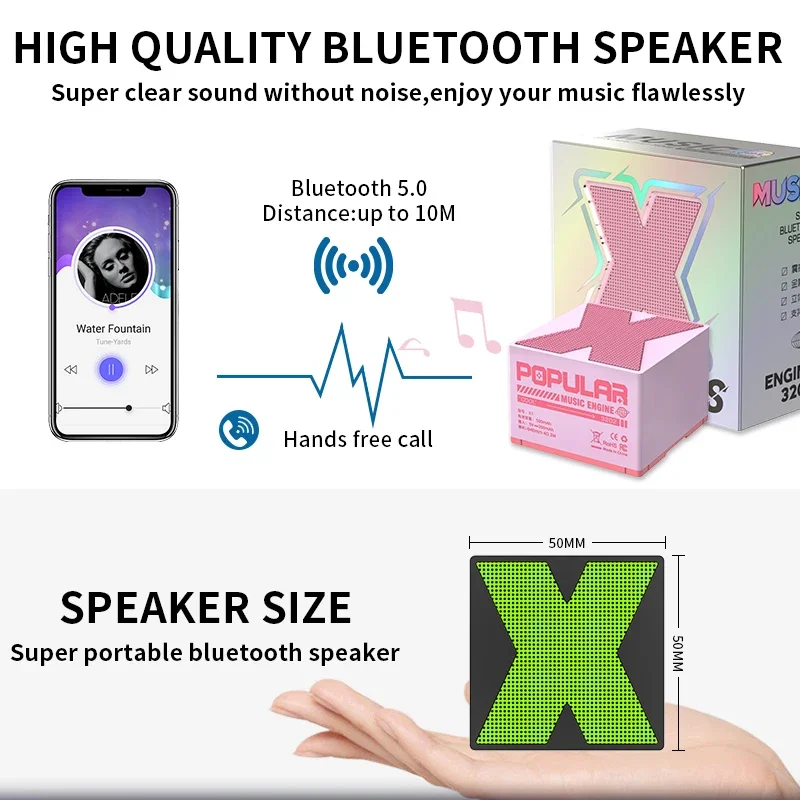 X1 Wireless Bluetooth Speakers Mini Audio Portable Speaker HIFI Outdoor Sound Box Player For Phone Tablet Laptop