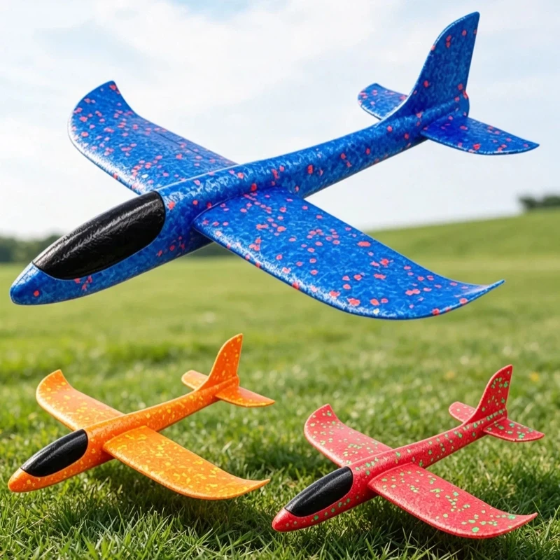 48cm Foam Aircraft Upgrade Ultra Light Hand Thrower Thrower Model Thrower Outdoor Game Activity Exercise Body Strengthening Trai