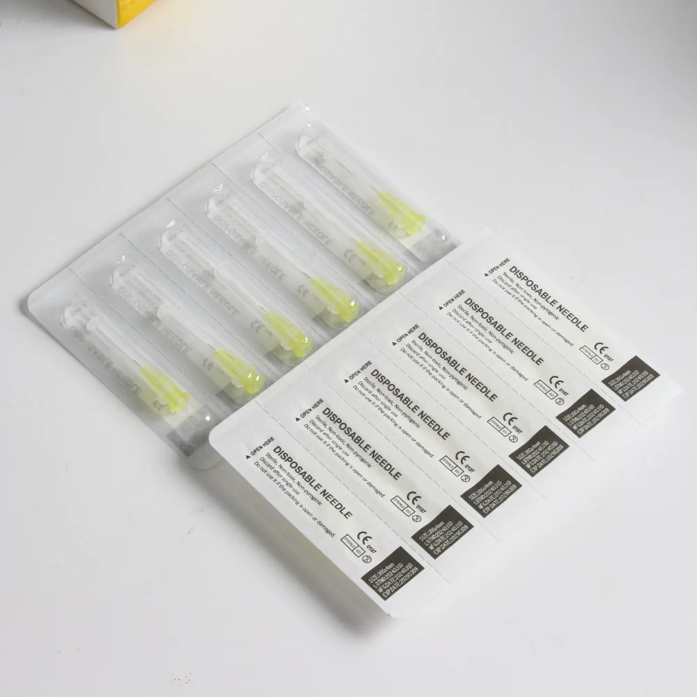 100 قطعة/صندوق الوشم الصغيرة غير مؤلم الجمال إبرة 30G4MM 30G6MM 30G8MM 30G13MM رقيق العقيمة حاقن إبرة أدوات الجفن #3