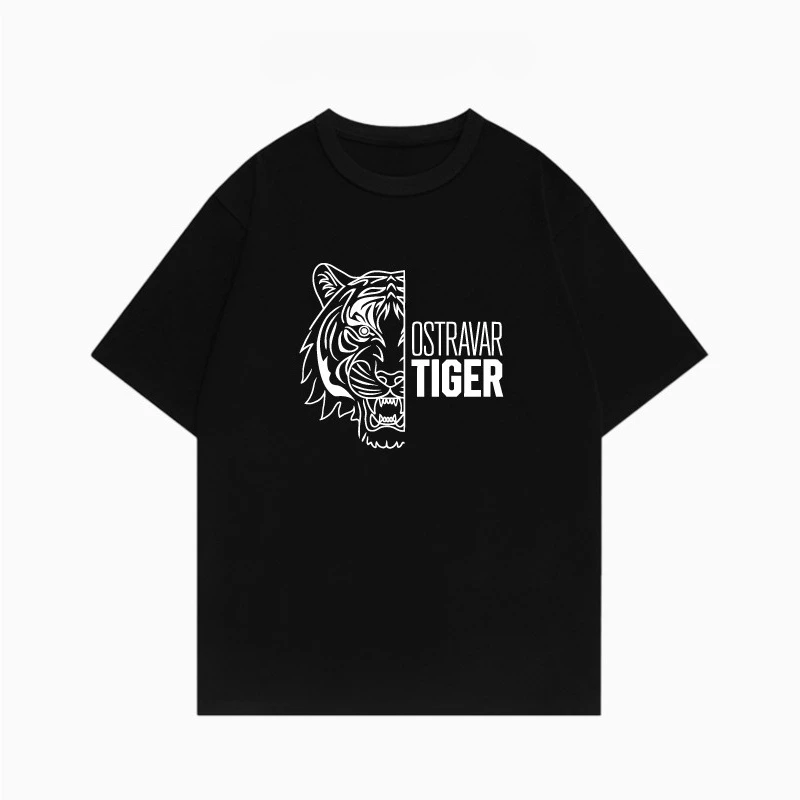 

Ghost Tiger Street Fashion Trend Peripheral Pattern Printing Summer Luxury Brand Cotton Men's and Women's T-Shirts Short Sleeves