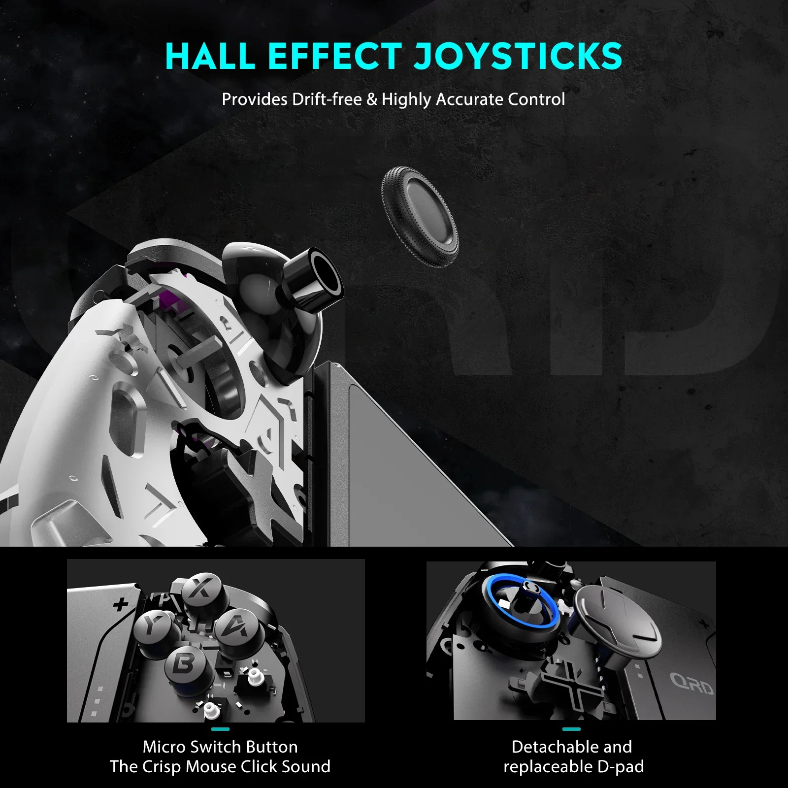 QRD Stellar T5 لوحة الفرح اللاسلكية للتبديل/التبديل 2 وحدة تحكم Joy-Con اليسار اليمين لوحة ألعاب متوافقة مع البلوتوث مع حزام اليد