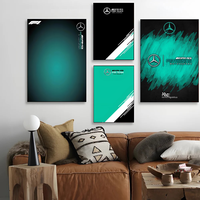 f1 sport car  Poster Self-adhesive Art Waterproof Paper Sticker Coffee House Bar Room Wall Decor