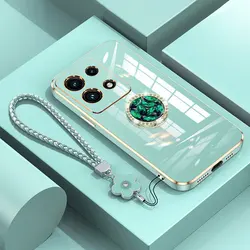 Note30 Case with Lanyard,Luxury Diamond Holder Case For Infinix Note30 4G Cover Cases Infinix Note 30 12 pro 30i vip Stand Ring