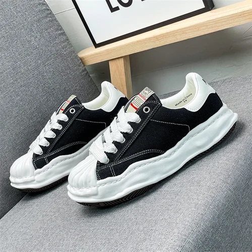 쉘 발가락 용해 신발, 편안한 스포츠용 커플 로우탑 스니커즈, 틈새 레트로 플랫폼