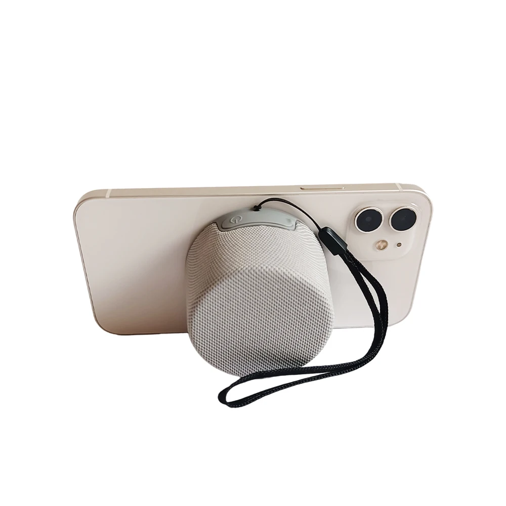 مكبر صوت لاسلكي مغناطيسي صغير مع حامل هاتف يتميز في الهواء الطلق والسفر والداخلي ومكبر صوت محمول ثنائي الاستخدام للصوت المنزلي #4