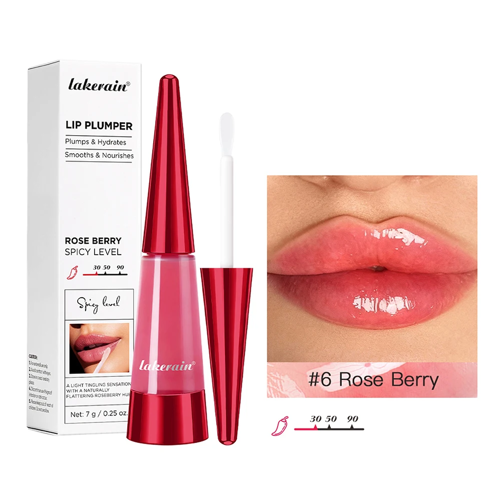 Lippenvergrößerndes Öl Nicht-fettiger Lippenbalsam Feuchtigkeitsspendend für Trockene Rissige Lippen Glanz Verleihend Hydratisierend Peeling-Effekt Nährend