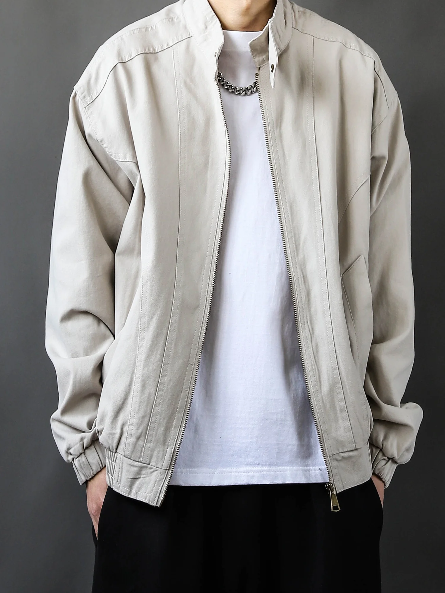 

Ретро-куртка в американском стиле для мужчин, рабочая одежда, с эффектом потертости, с воротником-стойкой, весенне-осенняя модная верхняя одежда