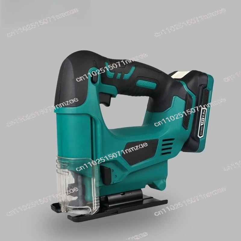 Cordless Jigsaw Lithium-Ion Battery-Powered Portable Electric Jigsaw for Woodworking Cutting Tool for Wood and Metal Plate