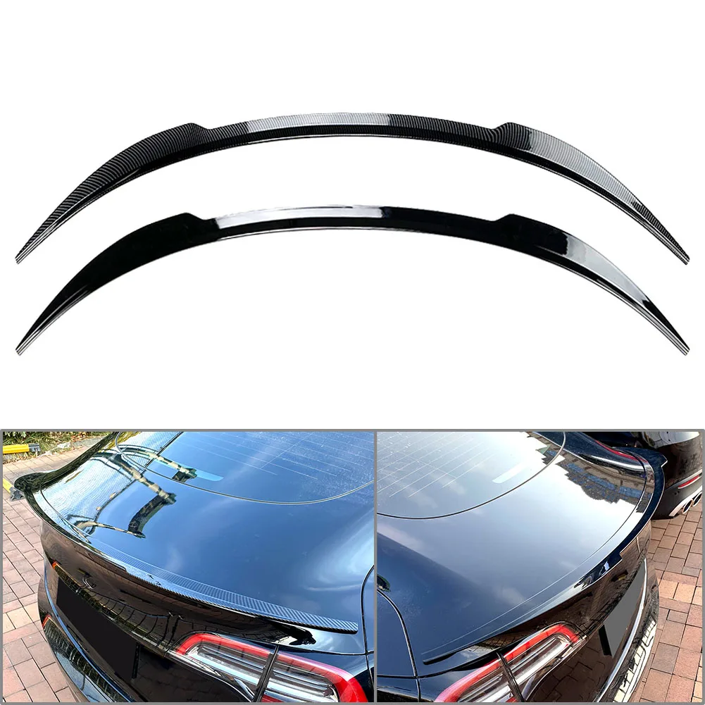 

Rear Spoiler Trunk Wings For Tesla Model 3 2017-2021 ABS Plastic Carbon Fiber/Glossy Black Car Accessories