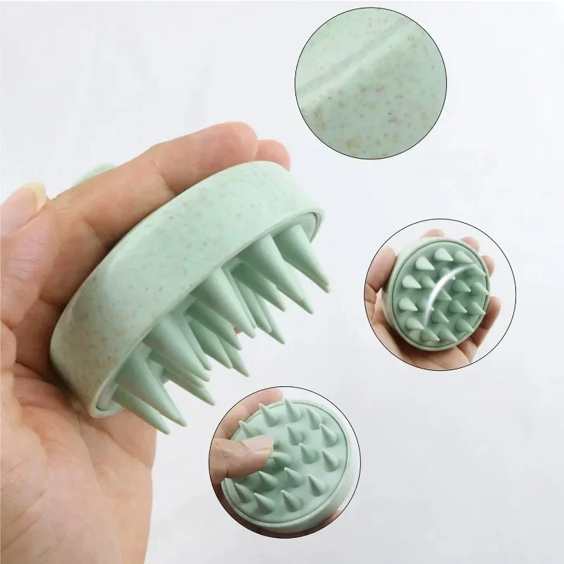 Escova de shampoo de silicone, pente de massagem para couro cabeludo, pente de lavagem de cabelo, escova de massagem corporal, banho, chuveiro, salão de cabeleireiro, ferramenta