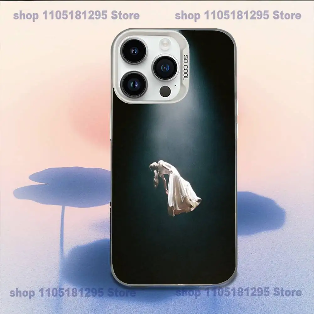 حافظة هاتف A-Ariana G-Grande Tour 2026 لهاتف iPhone XR,17,16,15,14,13,12,11,X,Mini,Pro,E,MAX غطاء مقاوم للصدمات من الحلوى البيضاء غير اللامعة