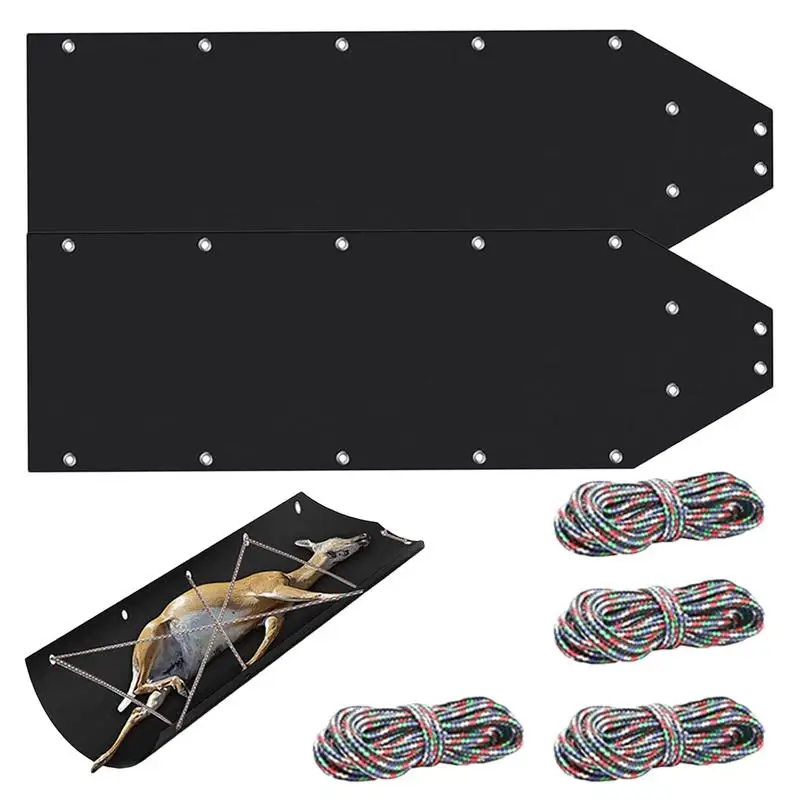 متعددة الأغراض فائدة زلاجات المحمولة الجليد الصيد زلاجات مع حبل فائدة زلاجة الغزلان سحب زلاجات لعبة الصيد الجليد دائم