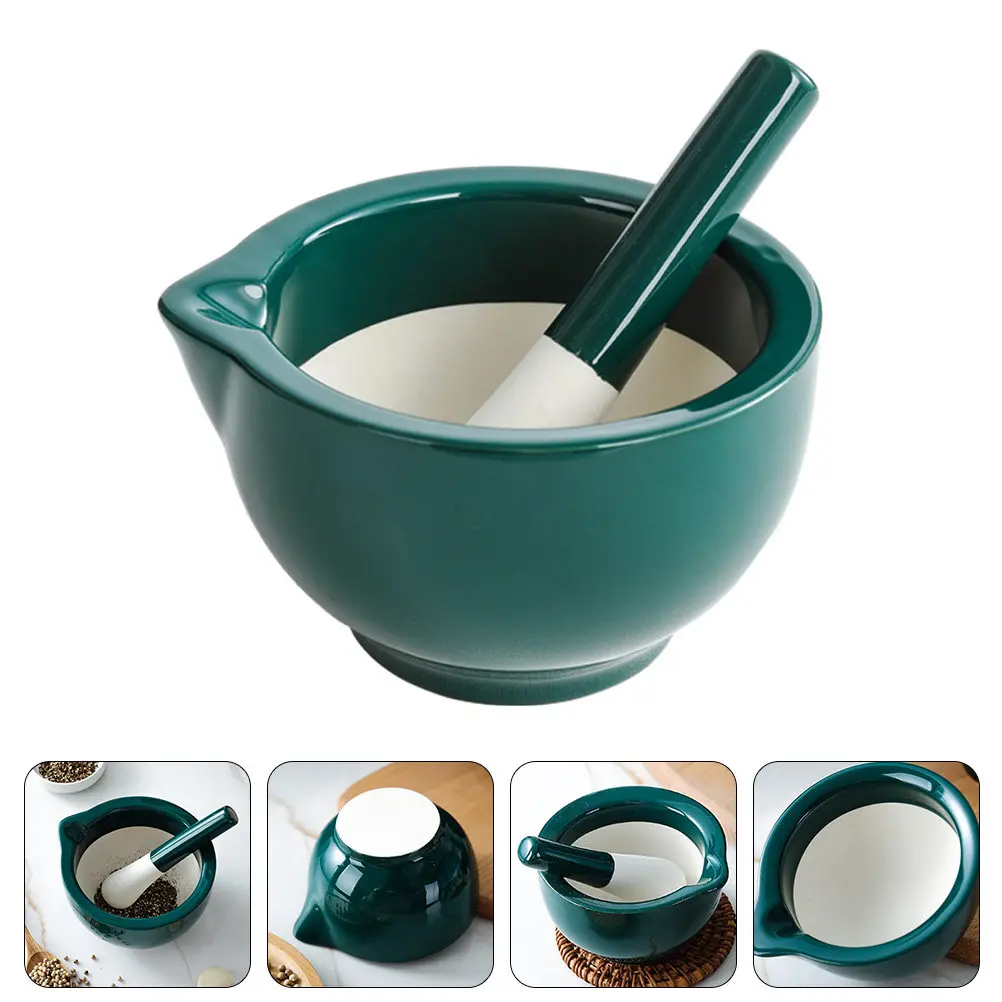 

Набор из 1 керамической чаши для измельчения: Премиальный ручной измельчитель для детского питания, лекарств, специй – Практичный аксессуар для дома