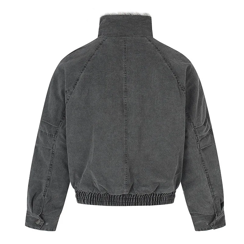 Oversized Harakuju Winter Thermal Jackets Coats Fur Collar Warm Outwear Coats For Male Parka