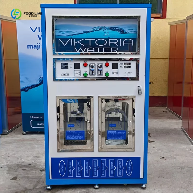 Water Refill Station Purified Water Vending Machine Card QR Operated Unattended Water Vending Kiosk For Community FL Customized