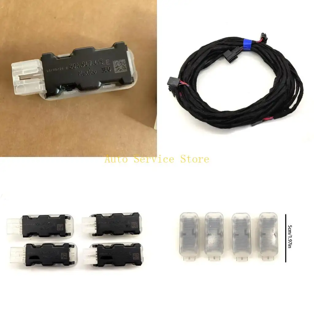 462A Premium Plug Play High Brightness LED Footwell Lighting System 80A947415E For B9.5 C8 With Simple DIY Installation