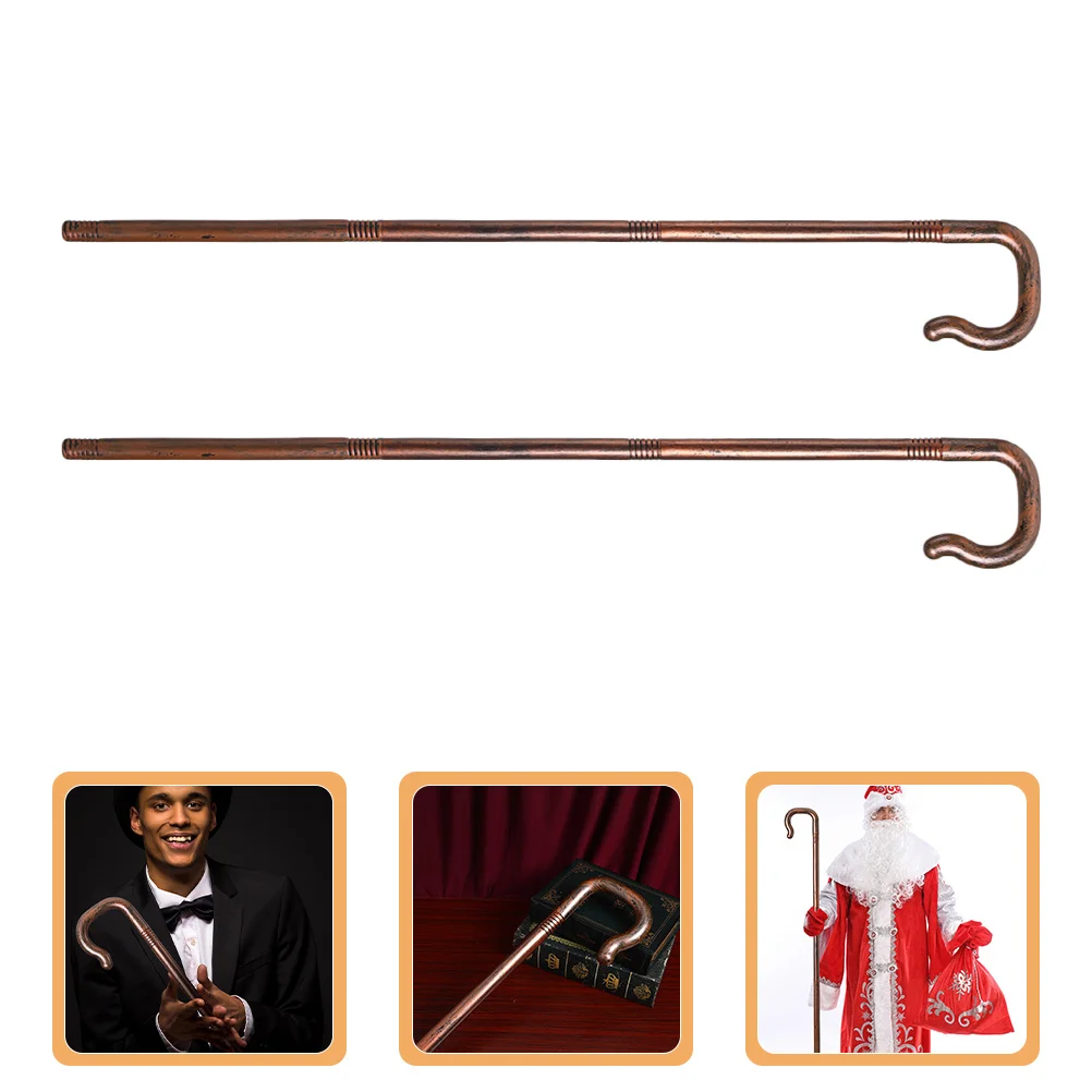 

2 шт., реквизит для костыля на Хэллоуин, реалистичная текстура, трость для косплея, вечерние принадлежности, декоративный реквизит для Хэллоуина, трость ведьмы, косплей