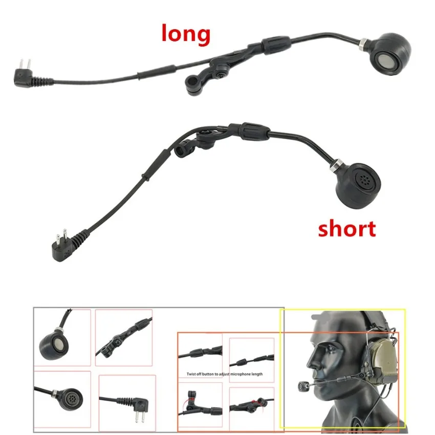 

TS TAC-SKY Аксессуары для гарнитуры Конденсаторный микрофон для тактической гарнитуры Comtac III/II/V для стрельбы