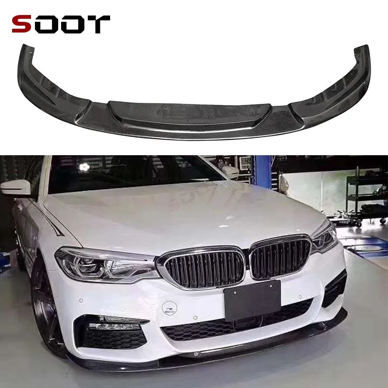 

For BMW 5 series G30 G38 2017-2020 Carbon Fiber Car Front Bumper Lip Front lip Diffuser Front Chin Spoiler Car Auto Parts