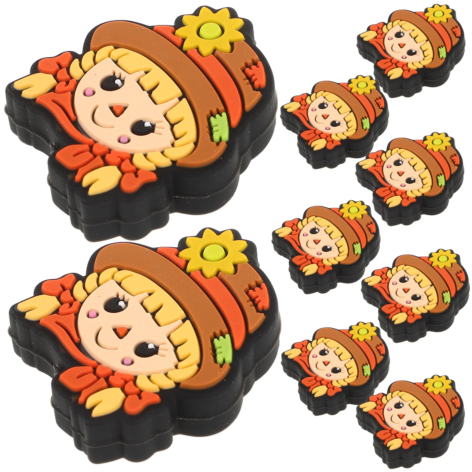 공예용 구슬 10개, 허수아비 요소 참 장식, 매끄러운 DIY 구슬, 팔찌 제작용 보석 액세서리 세트, 워드 참