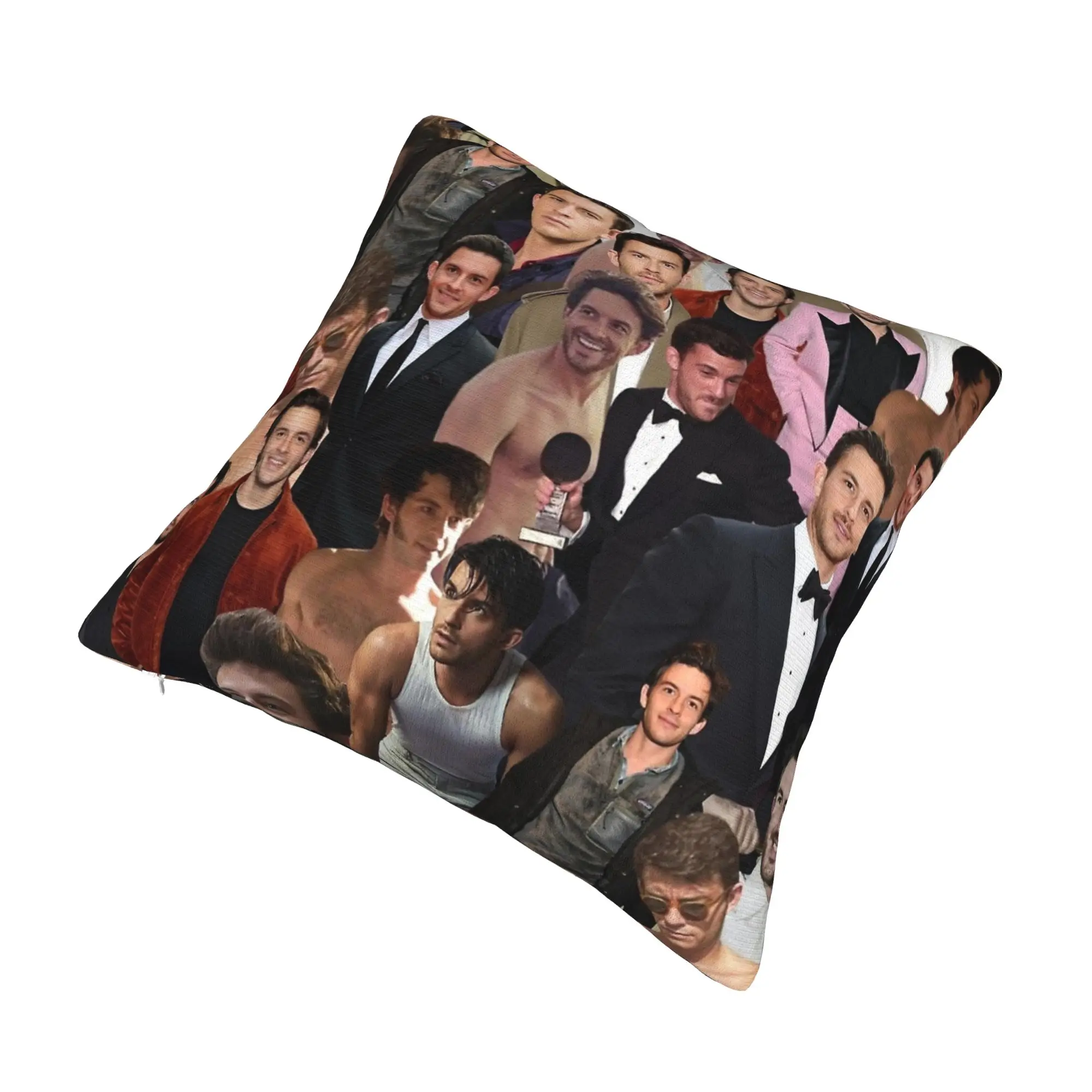 Jonathan Bailey Collage Pillowcase Soft Polyester Cushion Cover Decorative  Throw Pillow Case Cover Home Square 40X40cm