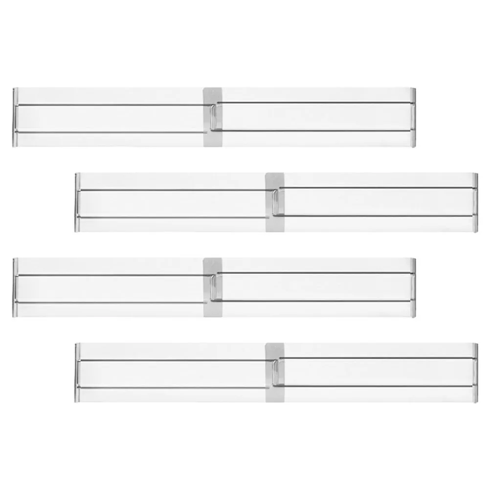 

4pcs Retractable Drawer Divider Board Adjustable Pp Material Drawer Partition For Home Dorm Organization Socks Underwear Clothes