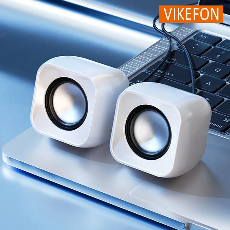 VIKEFON Jt016 Laptop Desktop Computer Mini Audio USB Wired Mini Speaker Multimedia 3D Surround HIFI Sound Quality Subwoofer