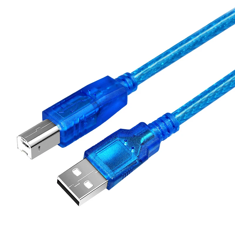 USB to USB B 2.0 Printer Cable Braided Printer Scanner Laptop Computer High Speed for Epson HP Brother Huawei Xiaomi