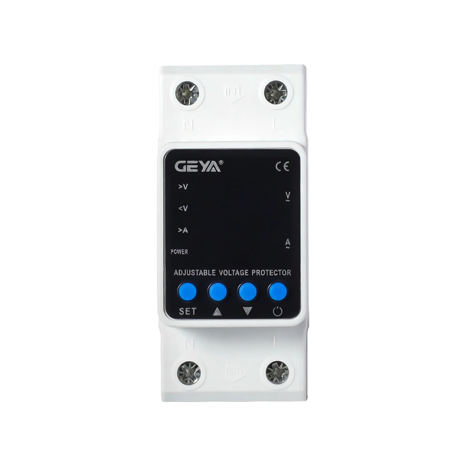 KWh-display Nieuw instelbaar beschermingsapparaat tegen overspanning, onder spanning, stroombeveiliging, relais, overspanningsbeveiliging, DIN-rail