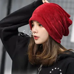 Winter Hats Women Beanies Men Women Casual Thick Warm Velvet Beanies Solid Warm Cap Velvet Шапка Женская Bonnet Femme Hiver 모자