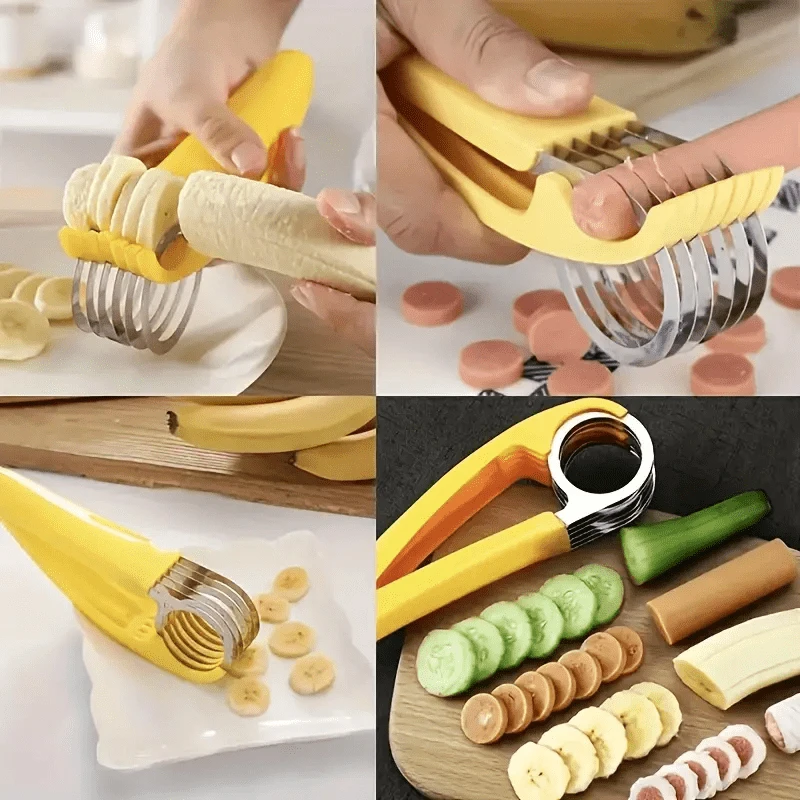 Stainless steel banana slicer, small cutter for cutting sausages and ham sausages