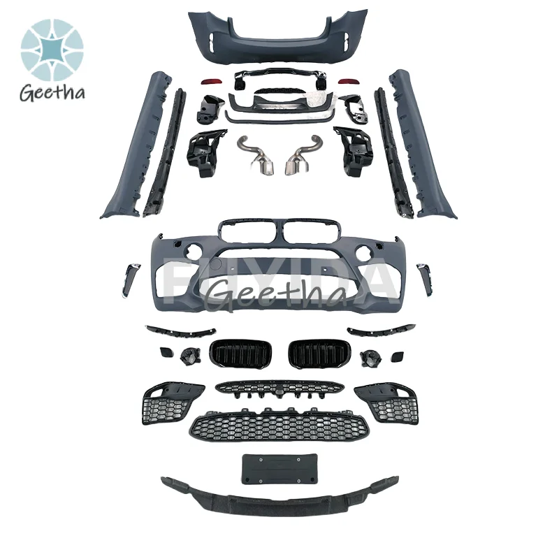 

Обновление BMWS F16 (13-19 стилей) до X6M Bodykit, передний бампер, новые полностью боковые юбки, комплект выхлопной трубы