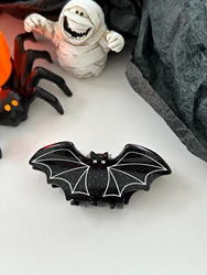 Halloween style Black Medium Distinctive Hair Claw Clip,Bat Shaped Claw Clip Gothic Horror Hair Accessory,Non-Slip Hair Clip